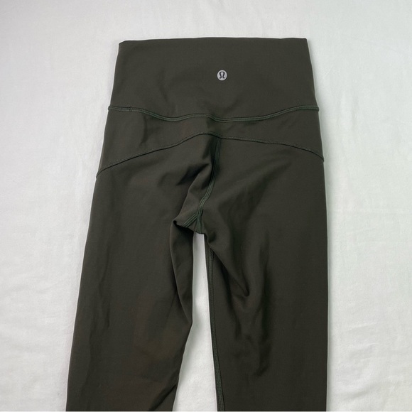 Lululemon Athletica Women's Olive Green Stretch Mid Rise Leggings Size 2 - Picture 5 of 7